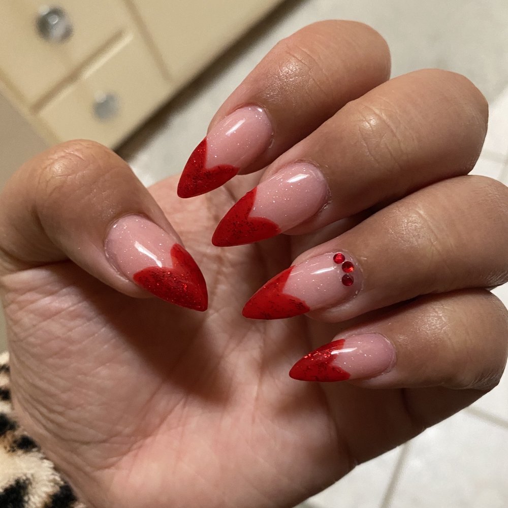 Cutie Nails - Valentine's Nails with heart tips - Nail Salons Near Me - Chula Vista, California Cutie Nails - Valentine's Nails with heart tips - Nail Salons Near Me - Chula Vista, California