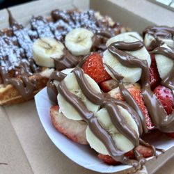 T & J Waffles - Strawberry banana and Nutella