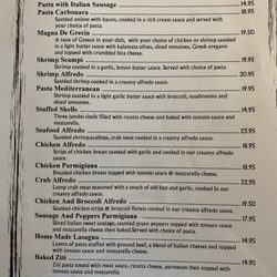 Sam's Pizza and Restaurant - Menu page