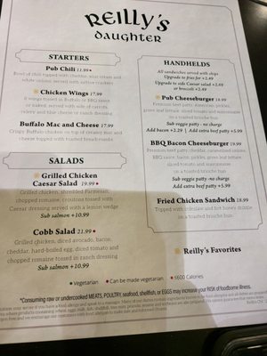 Menu photo 5 Reillys Daughter Irish Pub Chicago, IL Menu photo 5 Reillys Daughter Irish Pub Chicago, IL