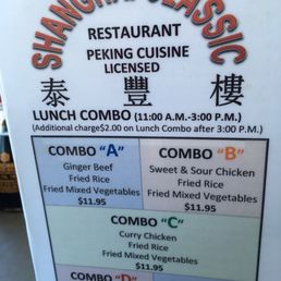 Lunch special menu