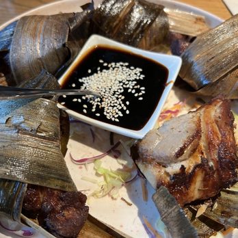 Bai Tong Thai Street Cafe - Chicken wrapped in pandan leaf and fried - Thai Near Me - Seattle, Washington