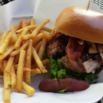 Ty's Burger House - Wild Boar burger... Looks great right ? Extremely dry burger and not a fresh bun... - Burgers Near Me - Oceanside, California Ty's Burger House - Wild Boar burger... Looks great right ? Extremely dry burger and not a fresh bun... - Burgers Near Me - Oceanside, California