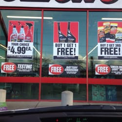 AutoZone - I think I bought some windshield wiper blades here that fell apart with the first ice!