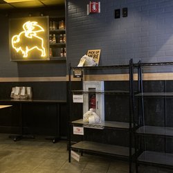 Buffalo Wild Wings - I'm not sure, but guessing the rack in front could be a fire code violation #shrug