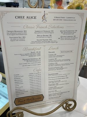 Menu photo 8 Chez Alice Lambertville, NJ