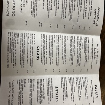 Rendezvous Bar And Grill - Menu - Bars Near Me - Sherman, Texas Rendezvous Bar And Grill - Menu - Bars Near Me - Sherman, Texas