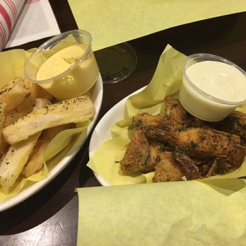 Mouthful Eatery - Sides! Yucca with cheese sauce and artichokes with ranch. - Sandwiches Near Me - Thousand Oaks, California