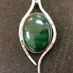 Albuquerque Silver & Stone Academy - Sterling silver & malachite pendant