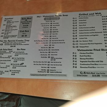 Pho Tai - Menu - Vietnamese Near Me - Puyallup, Washington