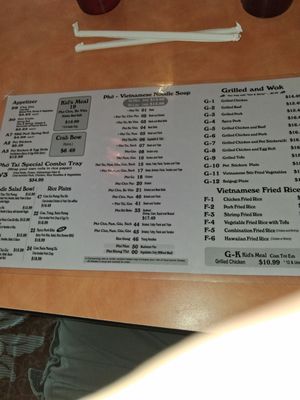 Menu photo 2 Pho Tai Puyallup, WA