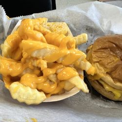Burger and Shake - Cheese fries & cheeseburger