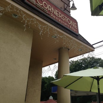 Cornerstone Restaurant & Bar - Corner of patio and building - New American Near Me - Pittsburgh, Pennsylvania