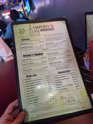 Menu photo 1 Harvey's Wineburger Phoenix, AZ