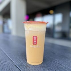 Gong Cha - Pumpkin Spice Milk Tea with Milk Foam and no Boba/Pearls