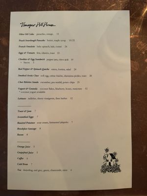 Menu photo 1 Vinegar Hill House Brooklyn, NY Menu photo 1 Vinegar Hill House Brooklyn, NY