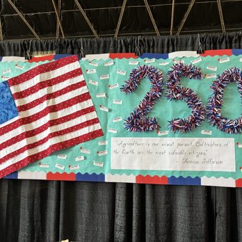 Los Angeles County Fair - In Exhibit hall 10, a poster showing the U.S. agriculture map - Festivals Near Me - Pomona, California