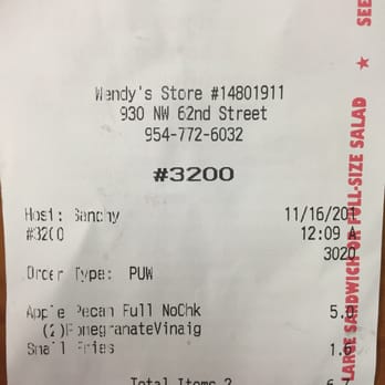 Wendy's - Correct item and pricing - Burgers Near Me - Fort Lauderdale, Florida Wendy's - Correct item and pricing - Burgers Near Me - Fort Lauderdale, Florida