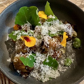 Wingen Bakery - Fried artichoke panzanella with fave beans (seasonal) - Bakeries Near Me - Livermore, California Wingen Bakery - Fried artichoke panzanella with fave beans (seasonal) - Bakeries Near Me - Livermore, California