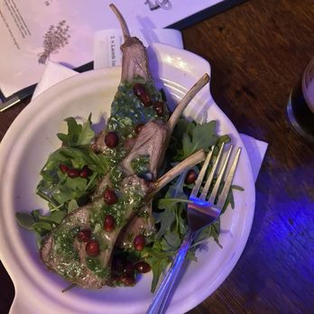 Hutghi’s at the Nook - Lamb Lollipops with mint and pomegranate seeds - Lounges Near Me - Westfield, Massachusetts Hutghi’s at the Nook - Lamb Lollipops with mint and pomegranate seeds - Lounges Near Me - Westfield, Massachusetts