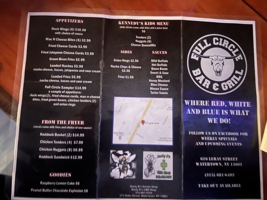 Menu photo 2 Full Circle Watertown, NY