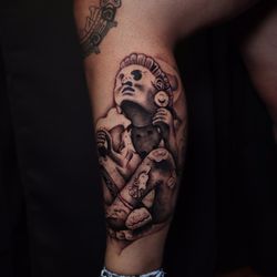 Royal Flush Tattoo - I recently got this done by Listo, I really like how the shading came out and how he was able to blend my other piece on calf together
