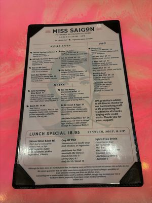 Menu photo 5 Miss Saigon Philadelphia, PA