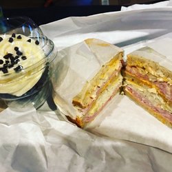 A delicious Ham & Cheese sloppy joe from my last cheat day. ABSOLUTELY WORTH IT!!! (Cupcake from somewhere else)