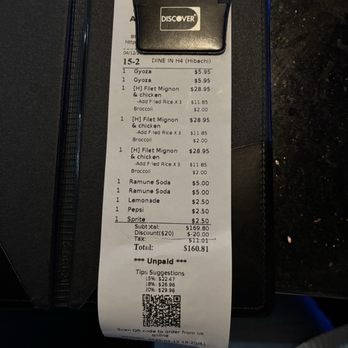 Osaka Asian Restaurant - receipt of them charging is 9 times for extra rice we didn't receive. - Asian Fusion Near Me - East Lyme, Connecticut