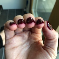 Clinton Nail & Spa - This is how my nails look after they were "fixed"