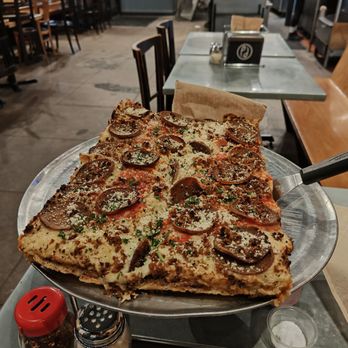 Purgatory Pizza - Detroit-style vegan pepperoni/vegan sausage - Pizza Near Me - Los Angeles, California