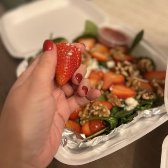 Joanie’s - Strawberry Walnut Salad. The best looking strawberries I've ever seen! - Coffee & Tea Near Me - Murfreesboro, Tennessee Joanie’s - Strawberry Walnut Salad. The best looking strawberries I've ever seen! - Coffee & Tea Near Me - Murfreesboro, Tennessee