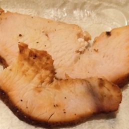 Turkey... very dry and why does the smaller piece look moldy?? Turkey... very dry and why does the smaller piece look moldy??