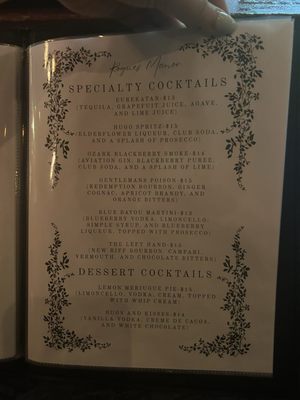 Menu photo 3 Rogue's Manor Eureka Springs, AR Menu photo 3 Rogue's Manor Eureka Springs, AR