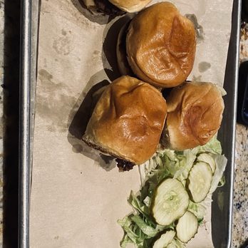 BJ's Restaurant & Brewhouse - The Sliders* on happy hour you can add fries. - American Near Me - Sparks, Nevada BJ's Restaurant & Brewhouse - The Sliders* on happy hour you can add fries. - American Near Me - Sparks, Nevada