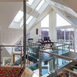 Inline Design - The remaining pictures of this glass railing project are located at https://cablerailing.com/2018/larry-ma/