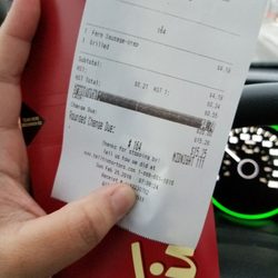 Tim Hortons - I asked for receipt.