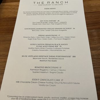 THE RANCH Restaurant - Menu - New American Near Me - Anaheim, California