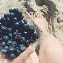 General Store - Grabbed these fresh jersey blueberries from the fridge at General Store... then promptly headed up to the beach!