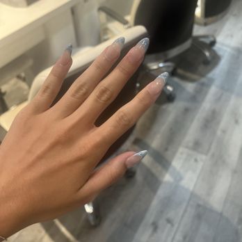Pro Nails & Spa - Blue marbled tip gel x nails - Nail Salons Near Me - Costa Mesa, California Pro Nails & Spa - Blue marbled tip gel x nails - Nail Salons Near Me - Costa Mesa, California