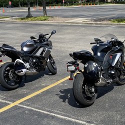 Sammy White's Kawasaki City - Her new bike on the left!