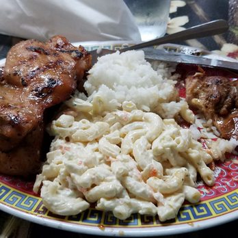 Hula Hands Restaurant - Double Chicken w rice and Mac - Hawaiian Near Me - Anchorage, Alaska