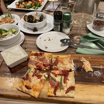 Ember & Greens - Goat Cheese Prosciutto flatbread - New American Near Me - Houston, Texas Ember & Greens - Goat Cheese Prosciutto flatbread - New American Near Me - Houston, Texas