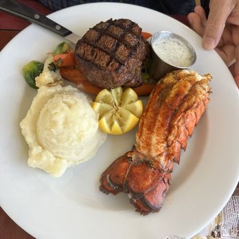 Manny's Steakhouse - Surf & Turf with Side Mashed Potatoes - Steakhouses Near Me - Vallejo, California