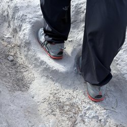 Oregon Trail Ruts - Footsteps worn into the rock as the track ascends.