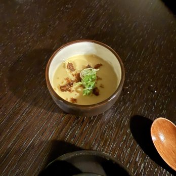 Sushi by Scratch - Pre dinner Japanese custard with crispy topping - Sushi Bars Near Me - Park City, Utah