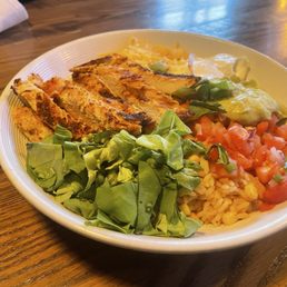 Blackened chicken burrito bowl with Blackened chicken burrito bowl with