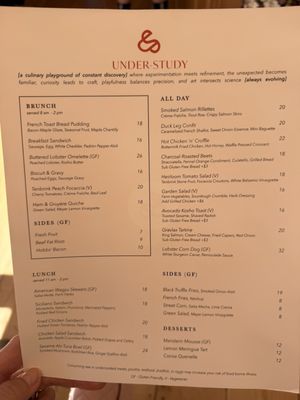 Menu photo 2 Under-Study Saint Helena, CA Menu photo 2 Under-Study Saint Helena, CA