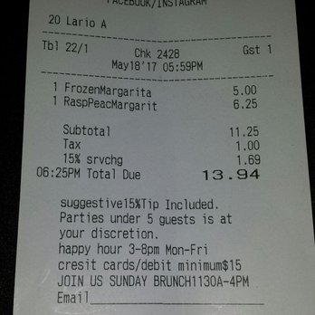 Montezuma Mexican Restaurant - Bill for two - Mexican Near Me - Bronx, New York Montezuma Mexican Restaurant - Bill for two - Mexican Near Me - Bronx, New York