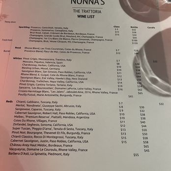 Nonna's The Trattoria - Wine list - Italian Near Me - Ada, Michigan Nonna's The Trattoria - Wine list - Italian Near Me - Ada, Michigan